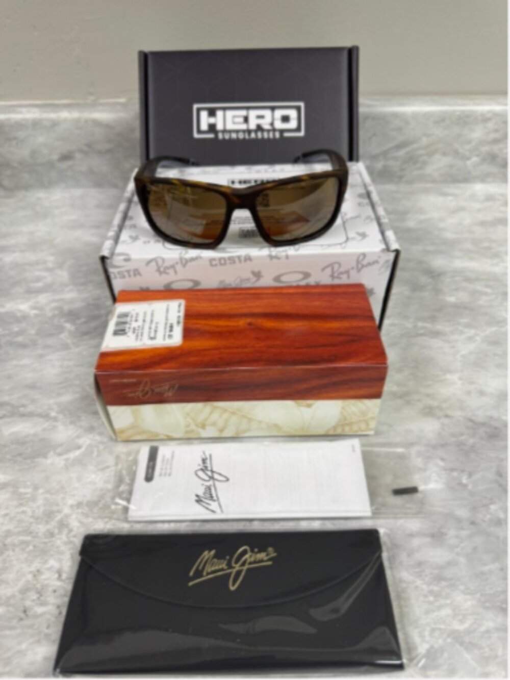 MAUI JIM | NEW | AMBERJACK | H896 - 10 | MATTE TORTOISE | BLACK | HCL BRONZE